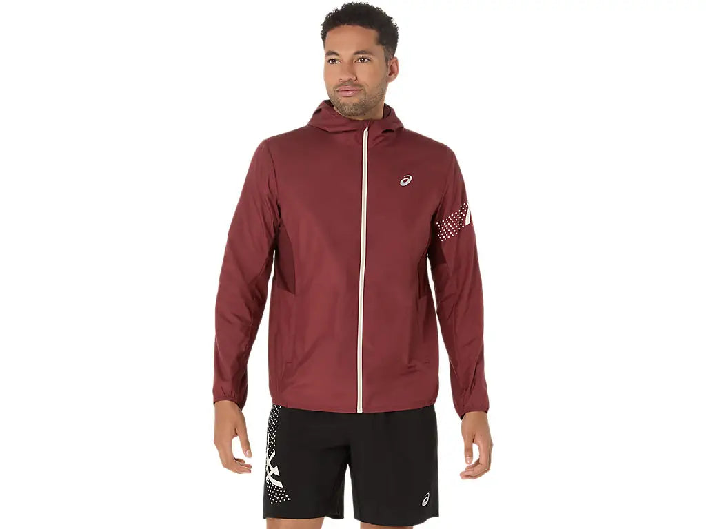 ASICS ICON JACKET - DARK RED PLANET