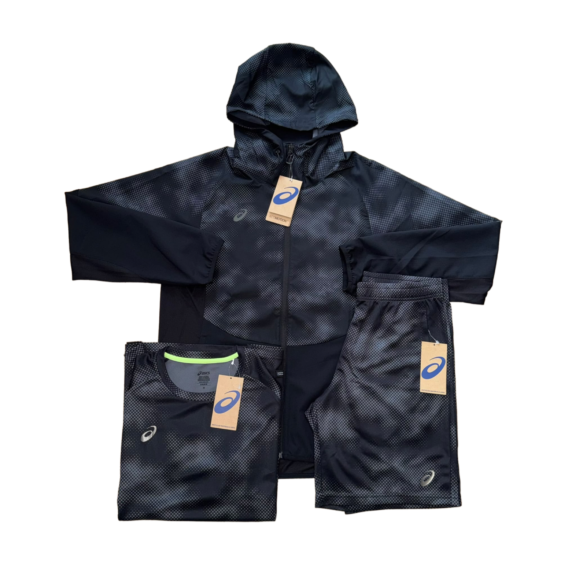 ASICS DISTORTED 3 PIECE SET - BLACK